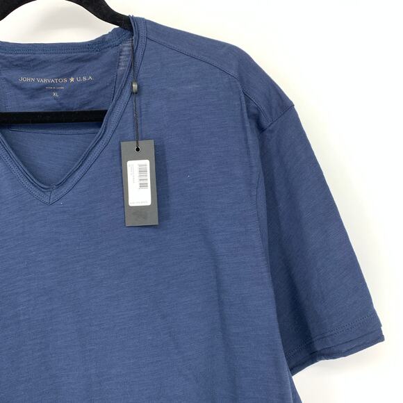 John Varvatos Star USA V-Neck T-Shirt Mens Size XL Blue Short Sleeve NEW - Picture 3 of 8